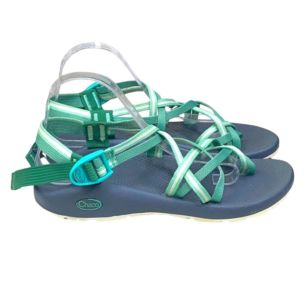 Chaco Women’s ZX/2 Classic Green Grey Adjustable Hiking Sandal Size 10